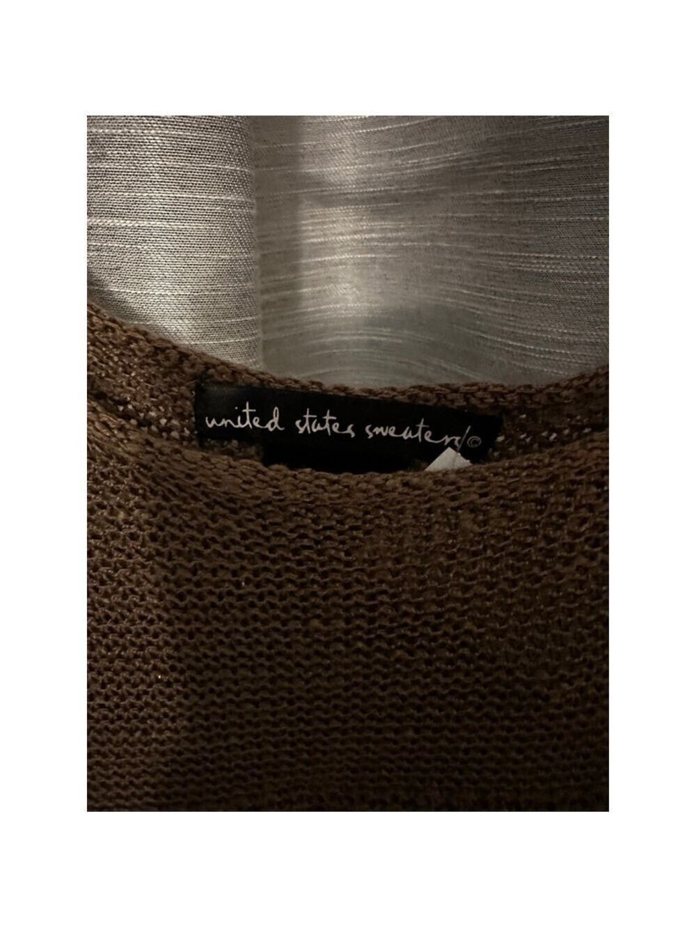 United States Sweater Brown V-Neck Sweater XL - Picture 4 of 7